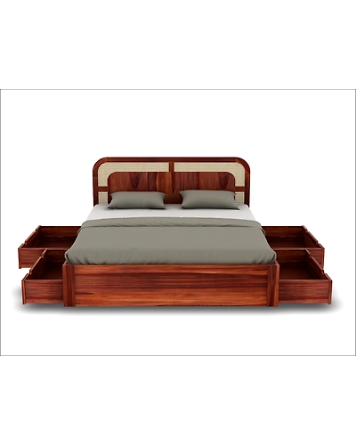 Premium Wooden Bed – Timeless Comfort and Style-1