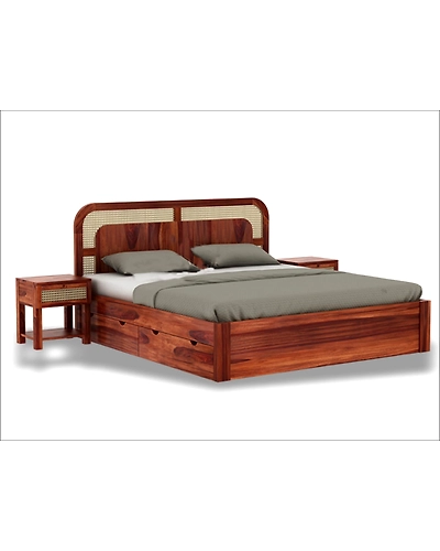 Premium Wooden Bed – Timeless Comfort and Style-2