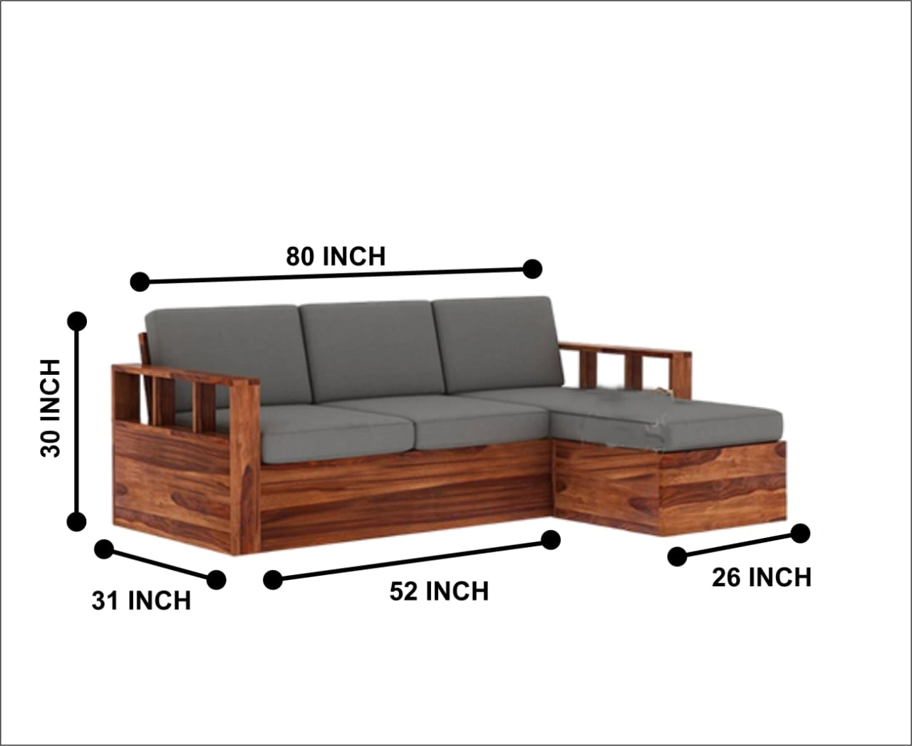 Stylish Wooden Sofa – Comfort Meets Craftsmanship-1