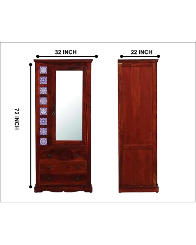 Elegant Wooden Almirah – Crafted for Style and Storage-2