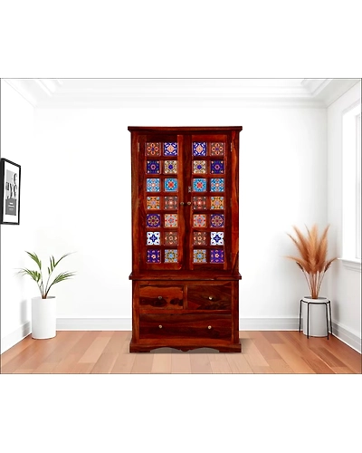 Classic Wooden Almirah – Timeless Storage Solution-12647491
