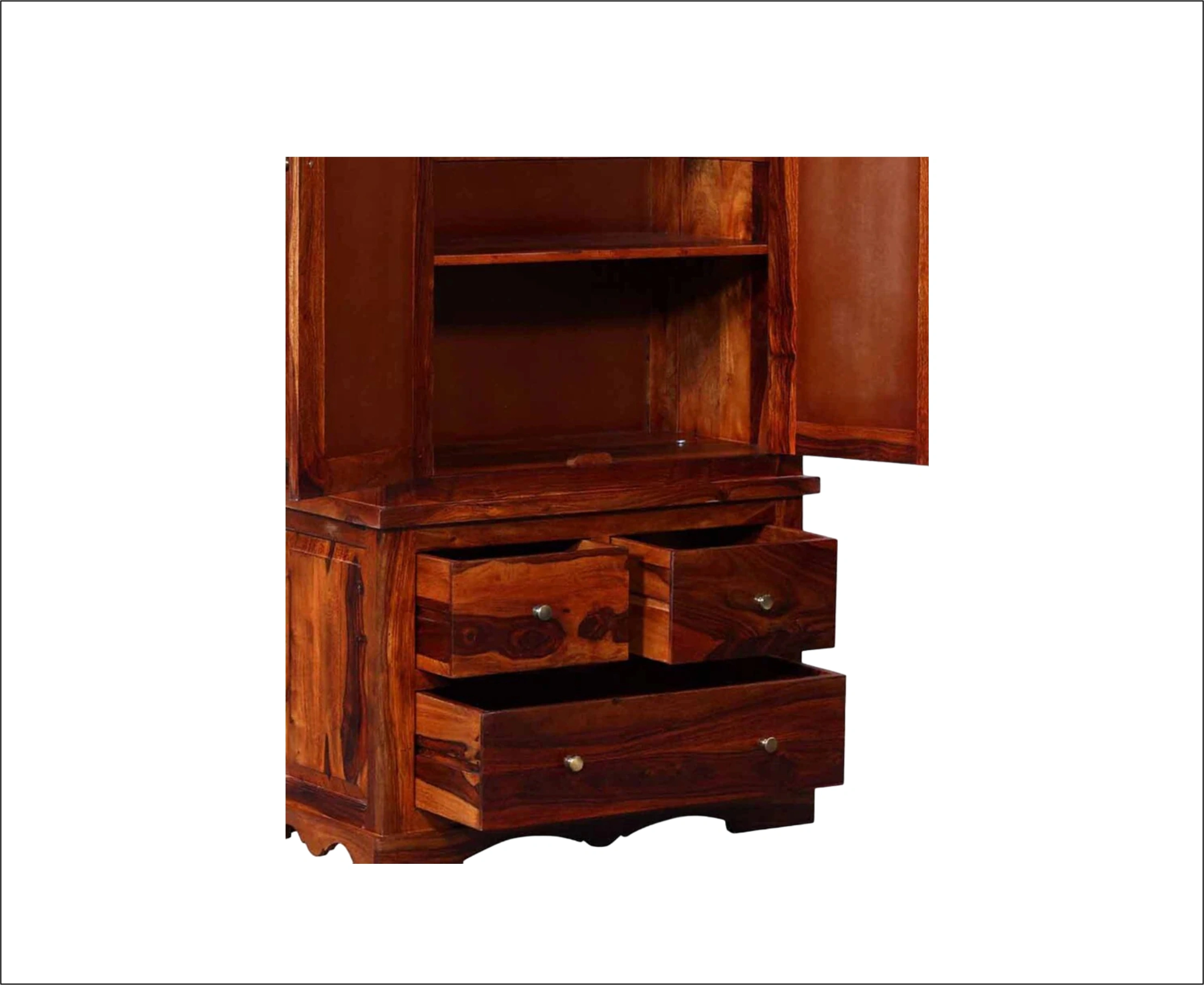 Classic Wooden Almirah – Timeless Storage Solution-4