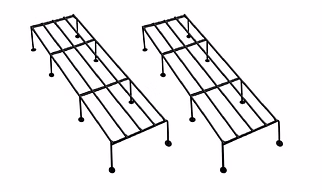 pack of Black plant stands for Home, outdoor, Balcony Metal Stand for Decoration