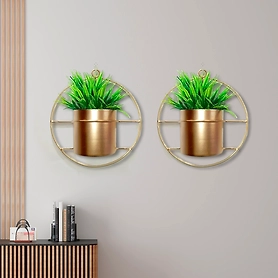 Metal Circular Hanging Planter