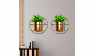 Metal Circular Hanging Planter