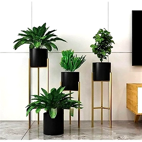 Iron Planter Set of 3 (Black)