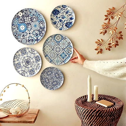 Metal Decorative Wall Hanging Plates-12680719