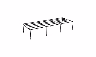 Rectangular Plant Stand Galvanized Metal Flower Pot Holder Gamla Support Corner Rack Outdoor Display Single-Tier Shelf for Home Garden Balcony Decor