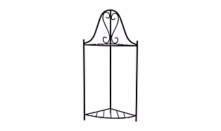 2-Tier Plant Stand Metal Plant Shelf Multi-layer Potted Planters Display Rack Black