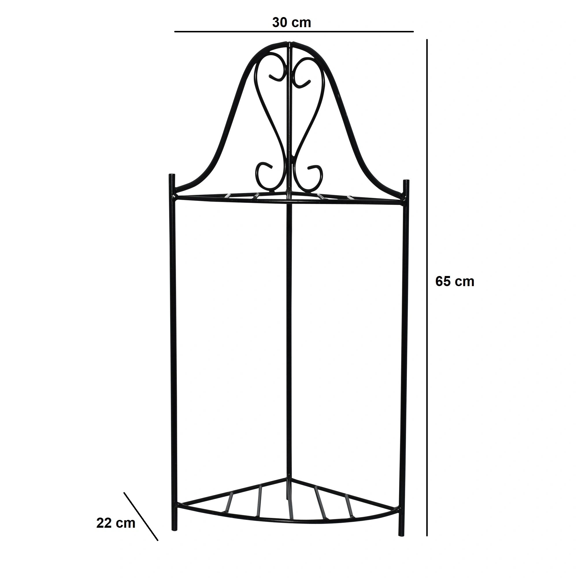 2-Tier Plant Stand Metal Plant Shelf Multi-layer Potted Planters Display Rack Black-3