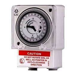 gic timer switch fm1 / quartz daily 240 vac base/din mounting