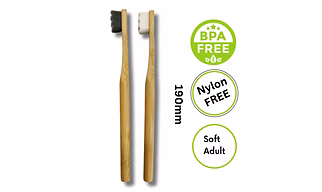 Nano Wave Bristles Round Handle Bamboo Toothbrush