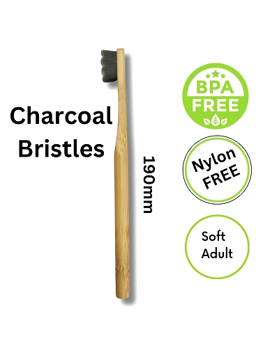 Nano Wave Bristles Round Handle Bamboo Toothbrush-1