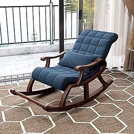 hand carved teak wood rocking chair-chairs