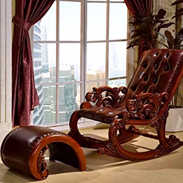 hand carved teak wood rocking chair-chairs