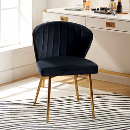 luxurious velvet accent armchair with gold tapered legs-chairs