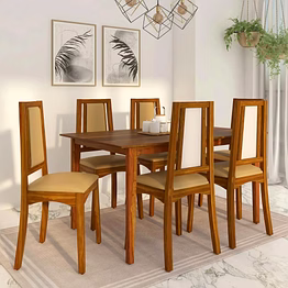 sheesham wood 6 seater dining set in provincial teak finish-dining
