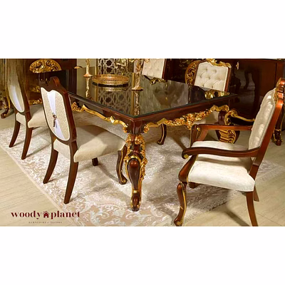 new delhi neo classical style dining room furniture-dining
