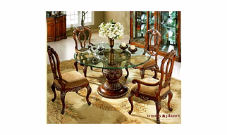 Mangalore Antique Style Hand Carved Dining Table Set-Dining