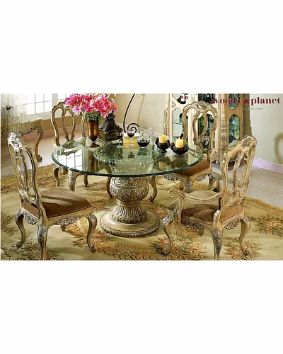 Mangalore Antique Style Hand Carved Dining Table Set-Dining-1