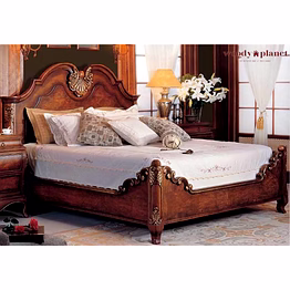 udaipur antique french style hand carved bed-beds