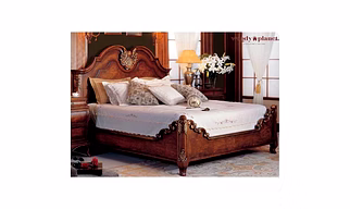 Udaipur Antique French Style Hand Carved Bed-Beds