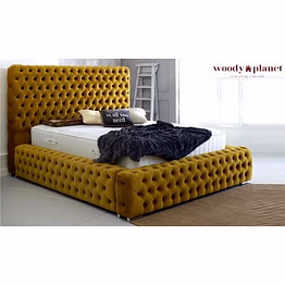 high headboard tufted luxury bed velvet upholstered-beds