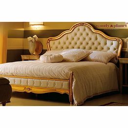 chandigarh classic style golden wooden bed-beds