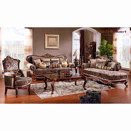 antique style hand carved cherry finish sofa set luxurious teak wood-sofa sets