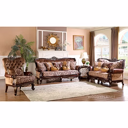 charusheela antique style ottoman sofa set luxurious teak wood-sofa sets