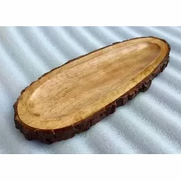 papaya-shaped wooden tray with buckle – unique & elegant serving tray-home décor