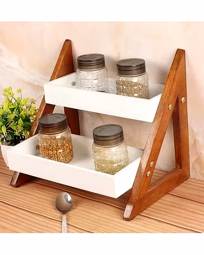 Wooden Kitchen Rack – Dual Colour Finish-Home Décor-10054