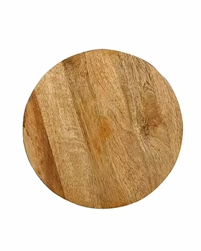 Round WoodenWooden Serving Tray with Handle – Elegant &amp; Functional-Home Décor-1