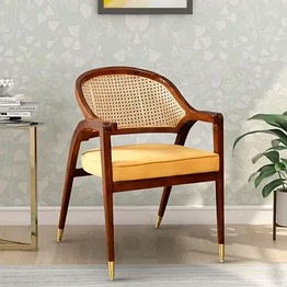 teak wood arm chair with walnut finish-chairs