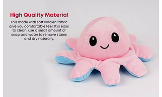 Face Changing Octopus Plushie Soft Toys for Kids Girls | Teddy Bear Soft Octopus Toy Cute Plushies Baby Toys for Boys and Girls | Octopus Kids Toys for Kids | Moody Octopus Toy - 12CM