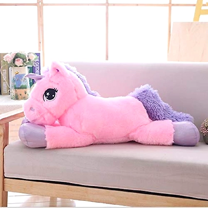 long unicorn soft toys kids  baby pillow-2