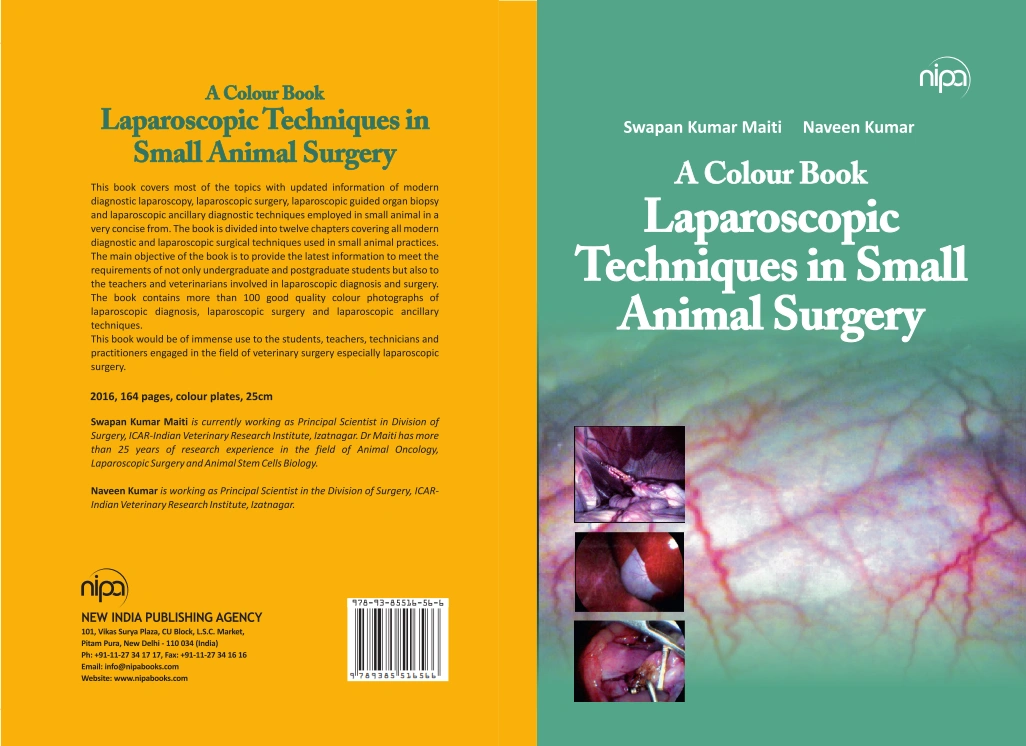 A Colour Book: Laparoscopic Techniques in Small Animal Surgery (Hardback; Swapan Kumar Maiti &amp; Naveen Kumar)-2