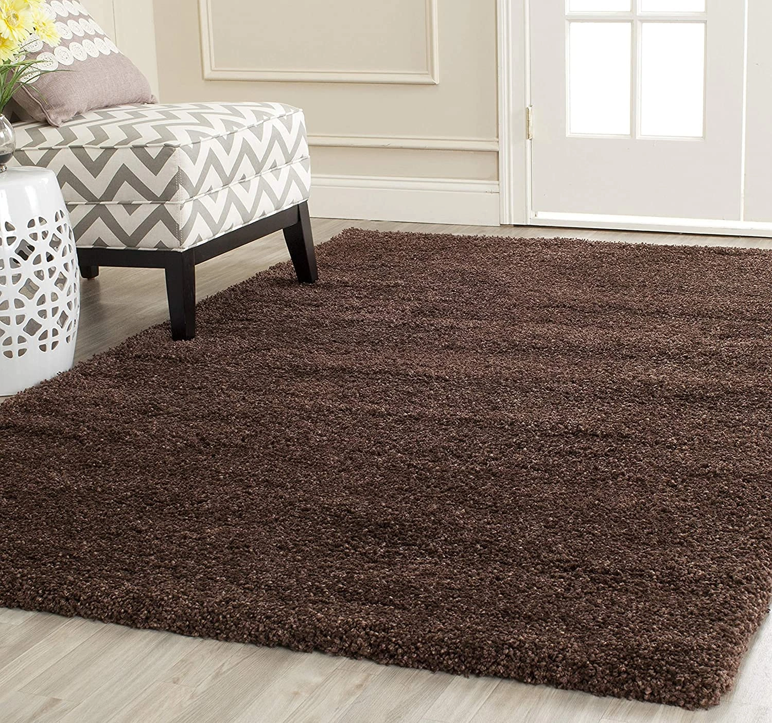 Shaggy Carpet Solid Colour Fur Shags for Bedroom Living Room 3x5 Feet  Rugs-1