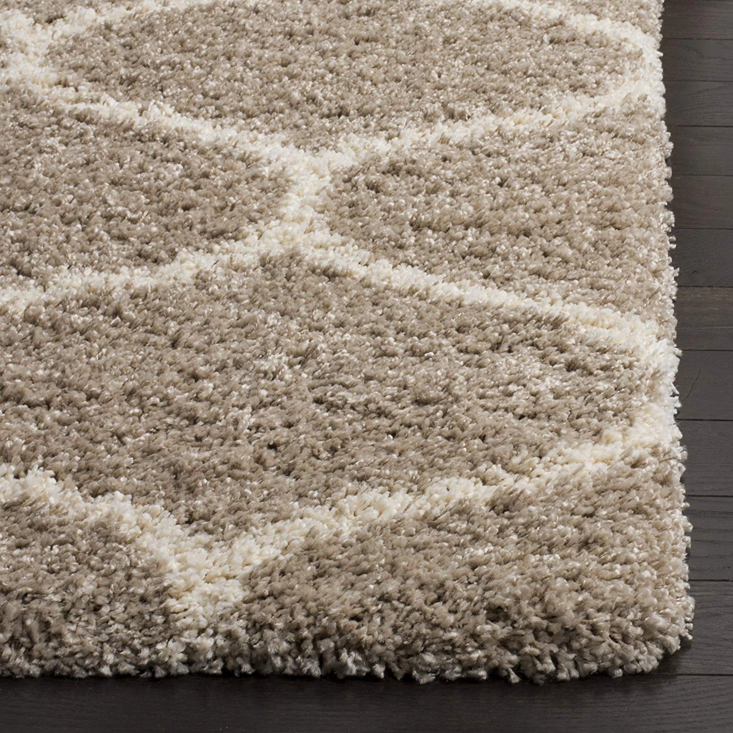 Shaggy Runner Rug ( Beige Ivory, 2X6 Feet )-4