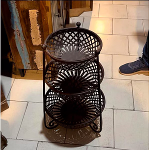 Iron 3 Basket Stand of 3