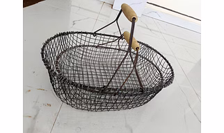 Vintage Iron Fruit Decor Basket Set Of 2- Home Decor Accent