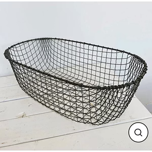 Vintage Iron Fruit Decor Basket Set - Home Decor Accent