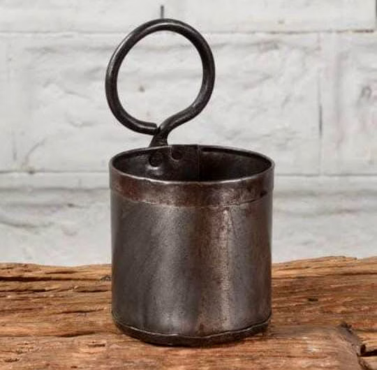 vintage iron planter with antique finish for home decor