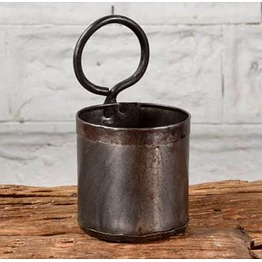 vintage iron planter with antique finish for home decor