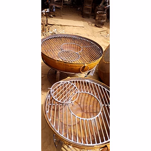 Indian Antique Iron Kadahi Barbecue Grill – Set of 3 (Multi Size)