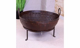 Indian Tradition Kadai Barbecue Grill with Jali and Stand