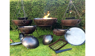 Indian Iron Vintage Kadhai Set - Authentic Kitchen Heritage