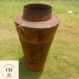 rustic iron vintage pot - vintage elegance for home decor