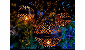 Handcrafted Iron Vintage Rustic Decorative Ball set of 3 - Indian Design Accent Piece