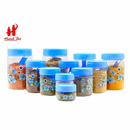 kitchen storage floral printed royal pet container set of 21 (harsh pet)